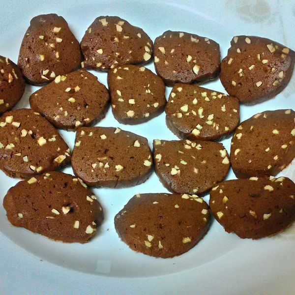 小烤箱做巧克力杏仁餅乾(也有大烤箱版) : 吳淳廷一起做