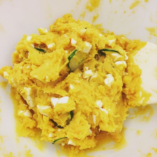 [減肥食譜] 地瓜泥沙拉：大蒜 一起做