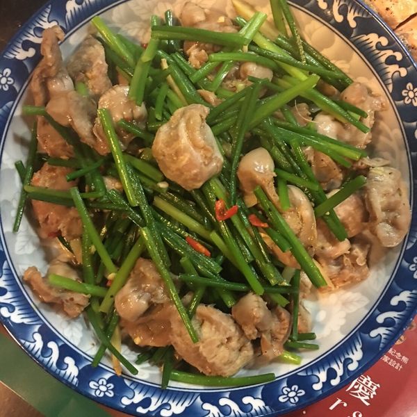韭菜花炒雞胗(湖南小炒) : 陳均均一起做