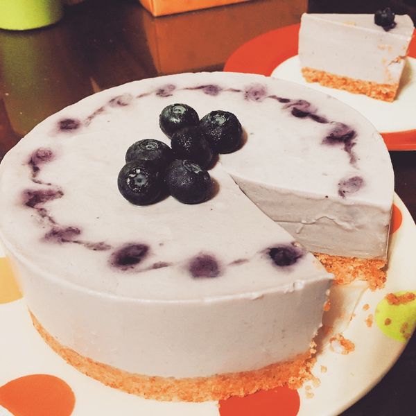 [免烤箱］藍莓起司蛋糕：Liaoliao 一起做