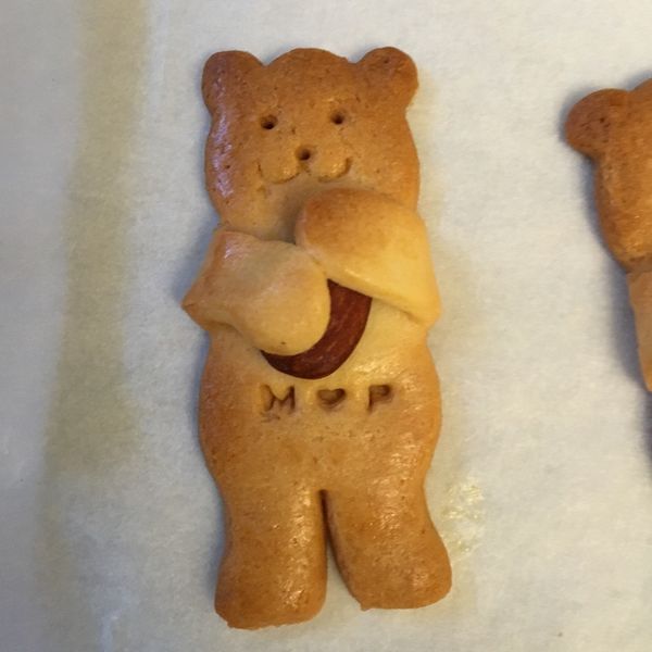 搖頭晃腦憨憨熊抱杏仁果餅乾 : dodoshen一起做