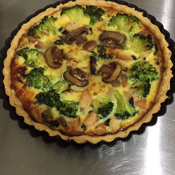 鮮蝦雞肉蘑菇菠菜鹹派：楊妍涵 一起做