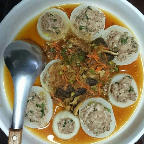 白蘿蔔鑲肉 : 老三一起做