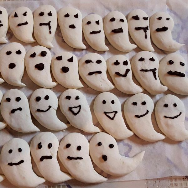 Happy Halloween阿飄餅乾 : 樺一起做