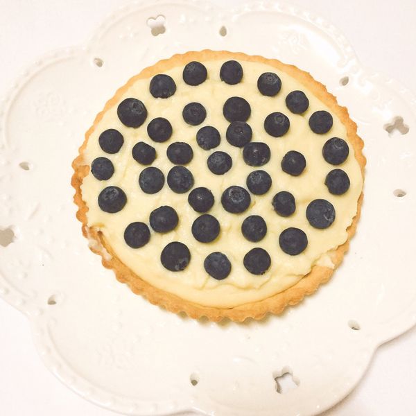 卡士達藍莓派 : Kiki一起做