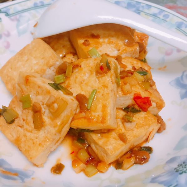 豆瓣醬燒豆腐 : 舞草一起做