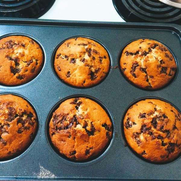 香蕉巧克力碎片馬芬：蕾娜 一起做