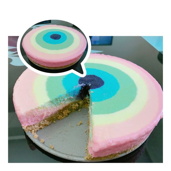 彩虹乳酪蛋糕(免烤) : 連昱涵一起做