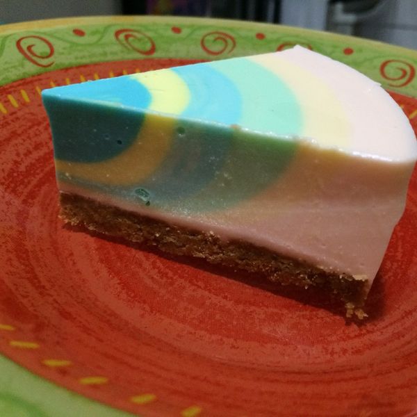 彩虹乳酪蛋糕(免烤) : Yuhan Tang一起做