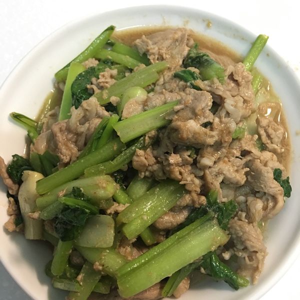 沙茶肉片炒油菜【淬釀真心食堂】 : Shu Ling Lin一起做
