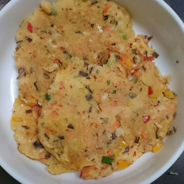 【副食品】青蔥五蔬煎餅 : 晏晏媽一起做