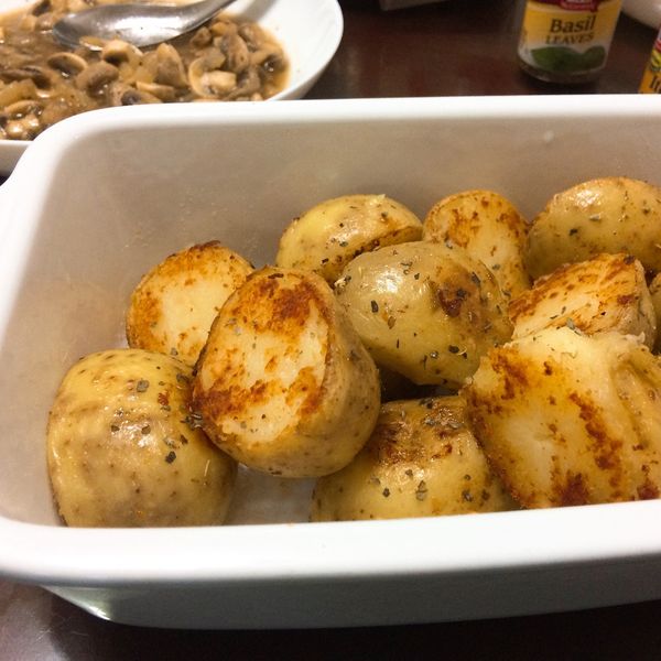 法式鍋燒馬鈴薯 : 雞蛋白一起做