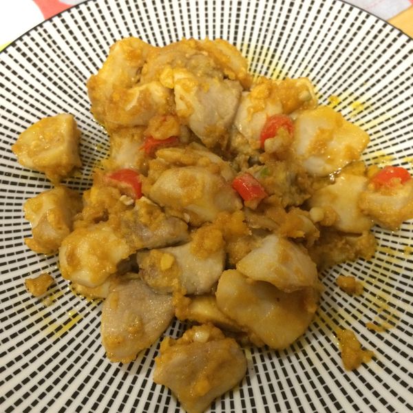 【簡易家常菜】蒜蓉金沙杏鮑菇：柚子 一起做