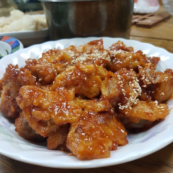 韓式炸雞【免炸 低油 烤箱料理】 : 花羽一起做