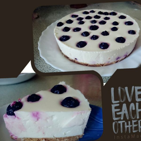 藍莓檸檬生乳酪蛋糕(免烤) : Crea Liao一起做