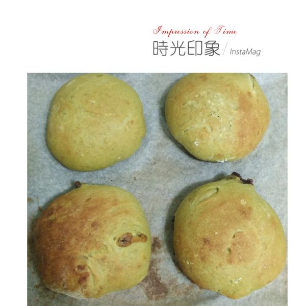 抹茶紅豆卡士達麵包 : Candice一起做