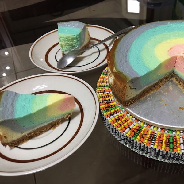 彩虹乳酪蛋糕(免烤) : Chia Hsuan Cheng一起做