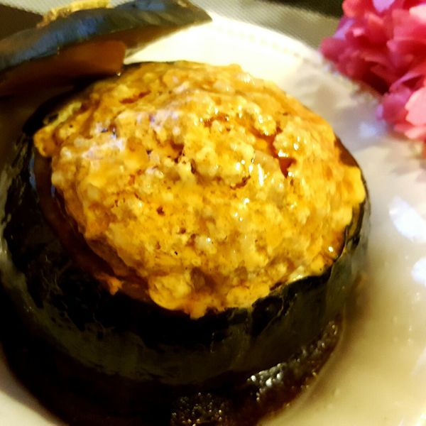 南瓜蒸肉：安妮 一起做