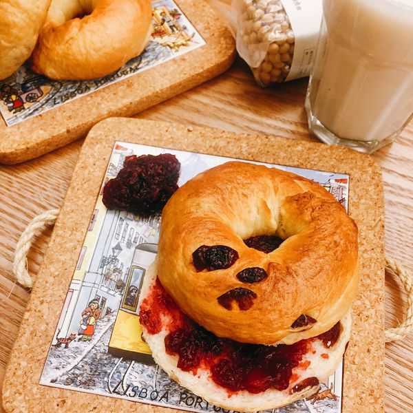 蔓越莓貝果 : 何小美一起做