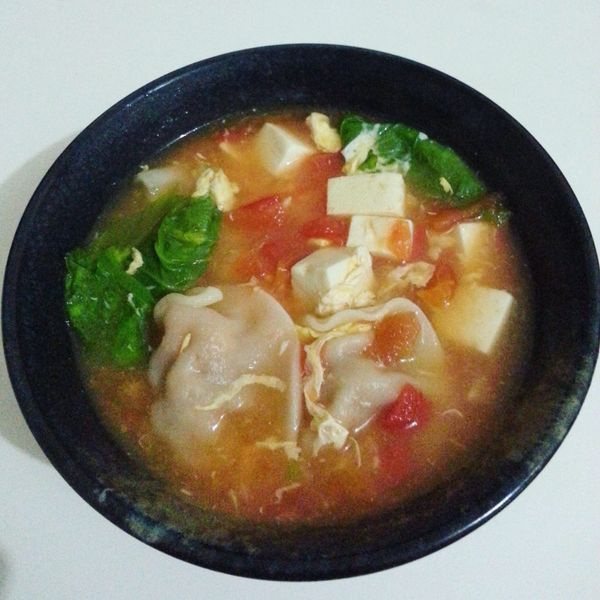 家常番茄蛋花湯餃 : Chang WanChing一起做