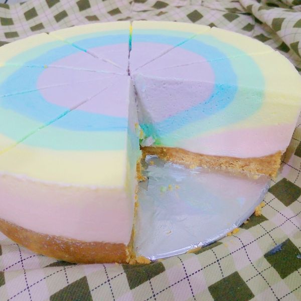 彩虹蛋糕 : Elly一起做