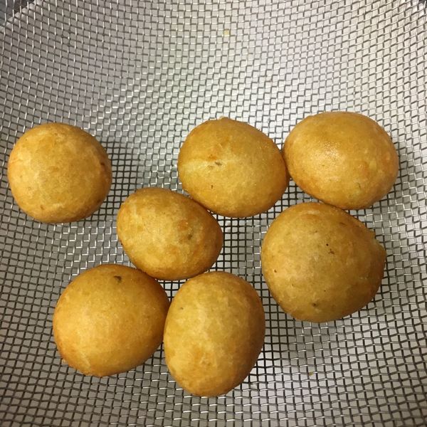 外酥內Q地瓜球 : 馬肌一起做