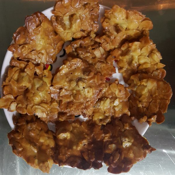 香、酥、脆的杏仁瓦片 : Mei Mi Huang一起做