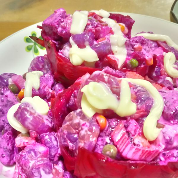 火龍果鮮蝦沙拉 : vivi一起做