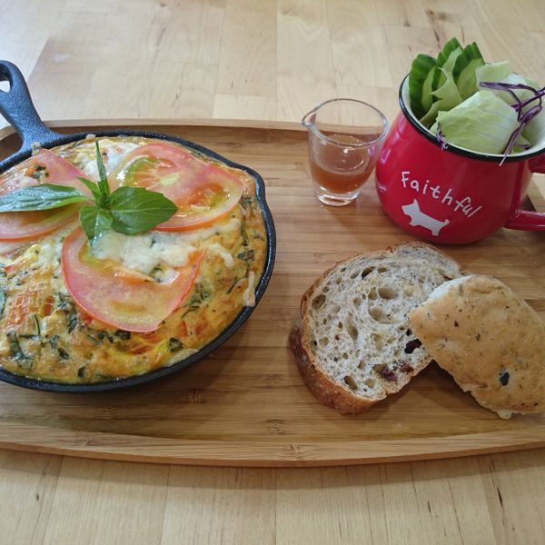 培根義式蛋餅 Frittata：Una Wang 一起做