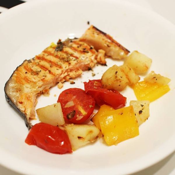 義式烤鮭魚【大同複合料理無水鍋】 : 楊朝富一起做