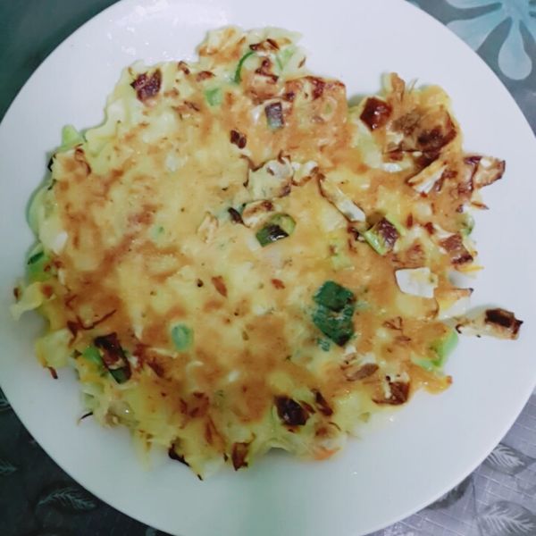 高麗菜煎餅 : 李侑家一起做