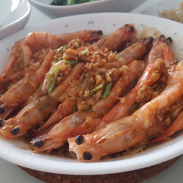無水蒸蒜蓉開邊蝦 : Juize Pang一起做