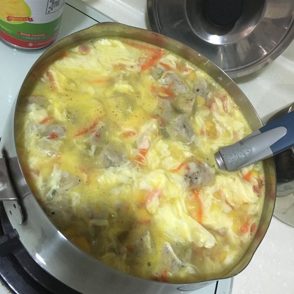 雞蓉玉米濃湯：BoloBoloCat 一起做