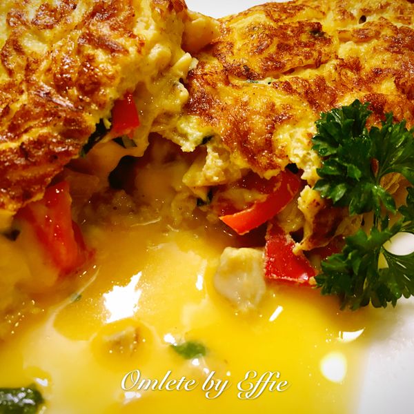 綠花椰起司omlete : meow一起做