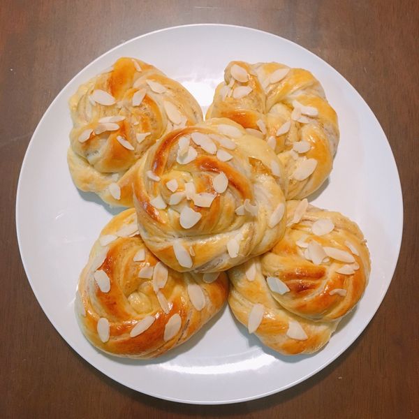 芋泥卷(Panasonic製麵包機)：貢丸 一起做