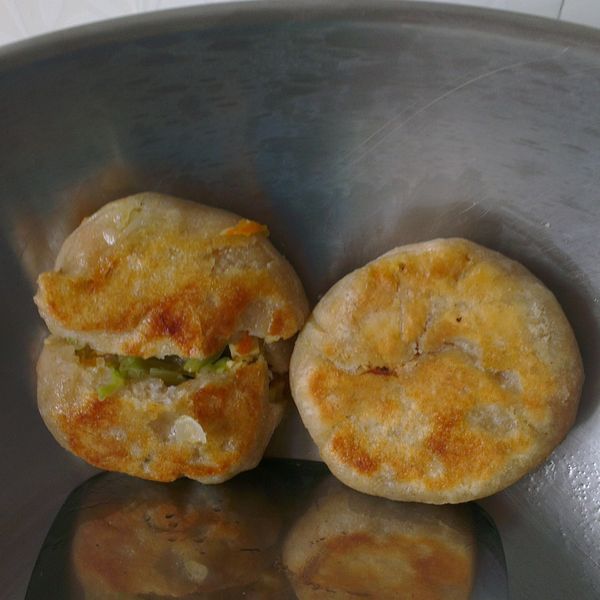 高麗菜餡餅：chi 一起做