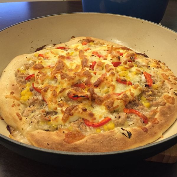 [Witi✿Kitchen](麵包機-比薩PIZZA)玉米鮪魚比薩：Emily  一起做