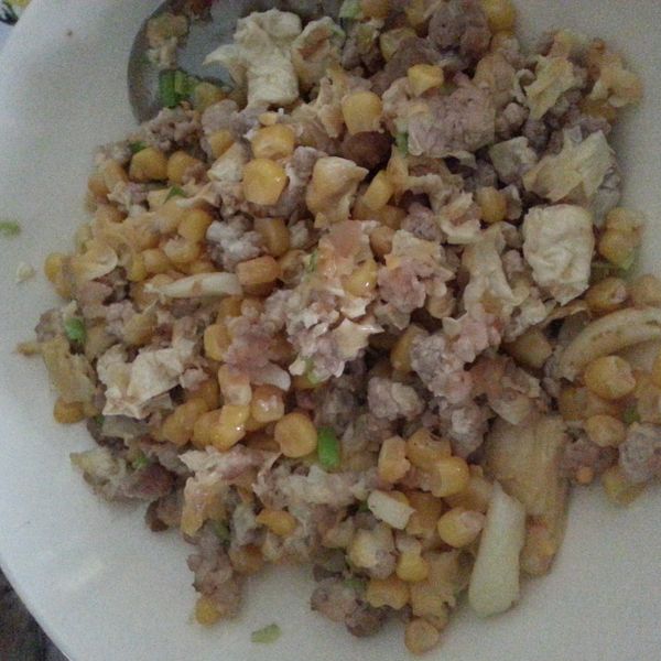 [玉米罐頭料理]玉米炒絞肉 : 韓靜書一起做