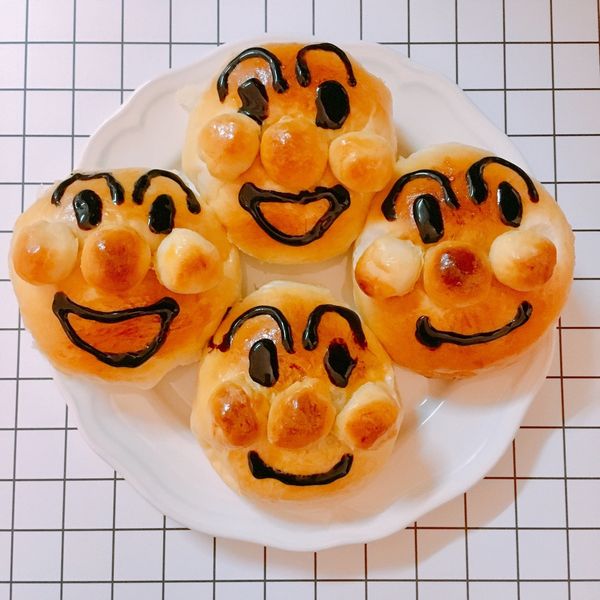 麵包超人紅豆麵包❤!!!：貢丸 一起做