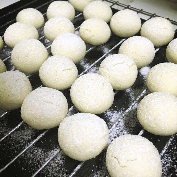 入口即溶雪球餅乾：麻糬 一起做