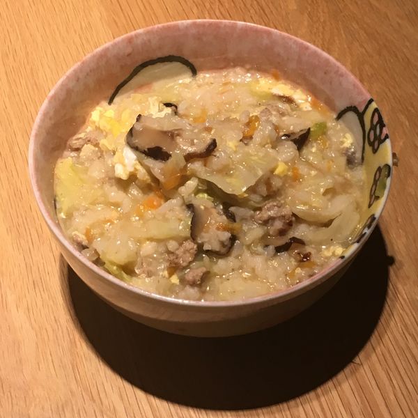 高麗菜鹹粥 : 妤寶一起做