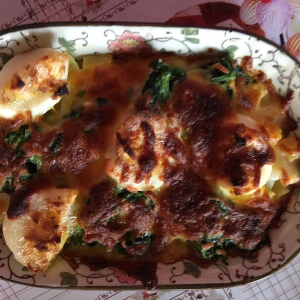 菠菜焗蛋 : LJ Lin一起做