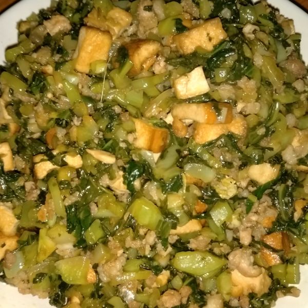 豆乾肉末炒雪裡紅 : 米菲一起做