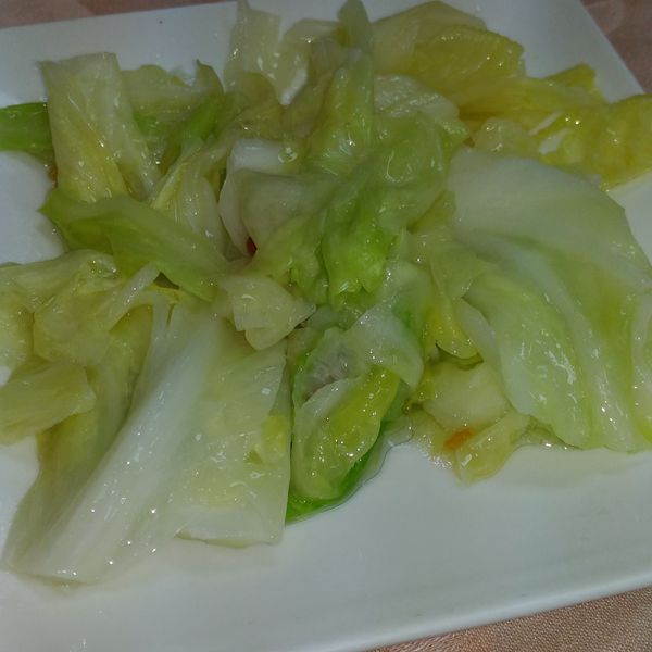 超簡易日式塩味炒高麗菜 : Charming Liu一起做