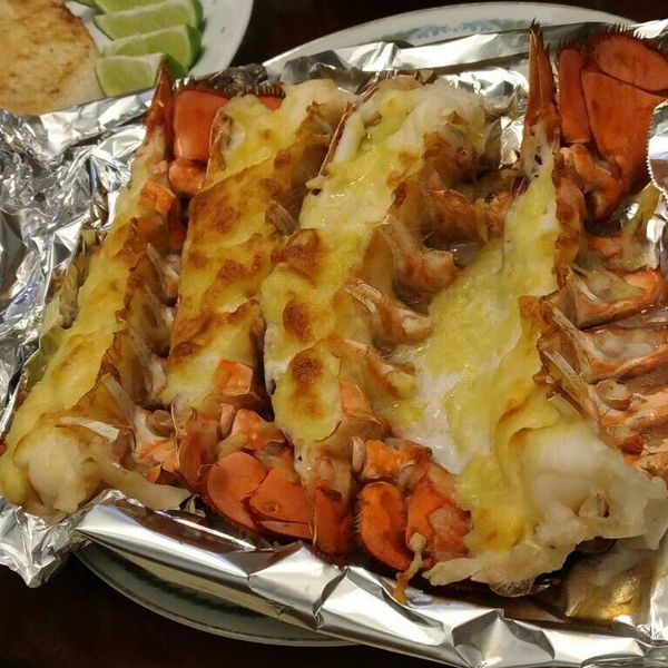 蒜香起司奶油焗法國玫瑰龍蝦 : 毛豆媽咪一起做