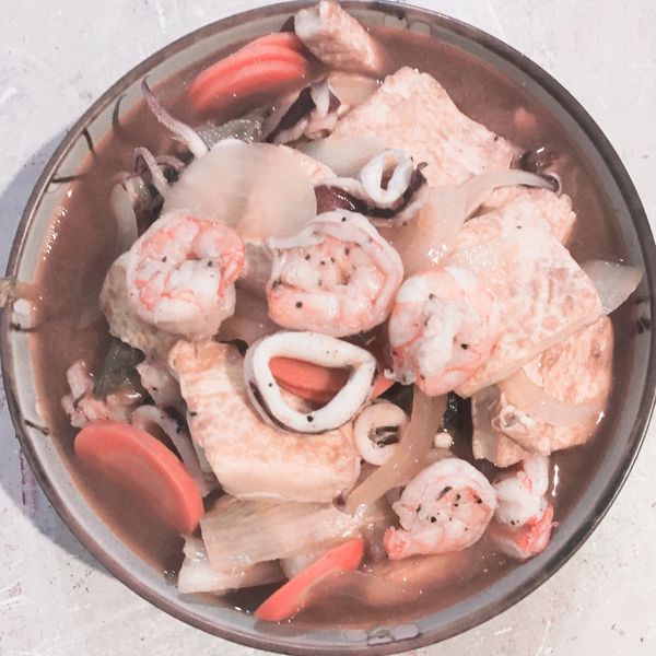 鮮蝦豆腐煲 : Quanee一起做