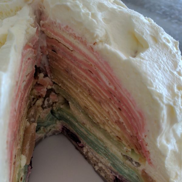 《養樂多彩虹千層蛋糕》閒妻涼姆：nana tasty 一起做