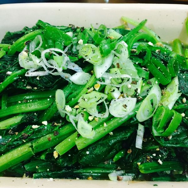 炒菠菜 : 蔣龐一起做