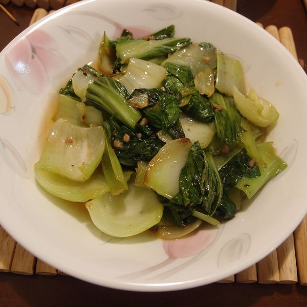 清炒青江菜：秋海 一起做