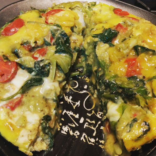 義式青醬蔬菜烘蛋 : 全全薇薇愛下廚一起做